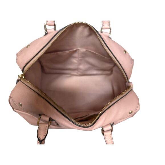 Coach Bennett Pebbled Leather Satchel Light Pink Gold Hardware Tote Bag - Picture 4 of 7